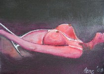 Frauenakt rot
